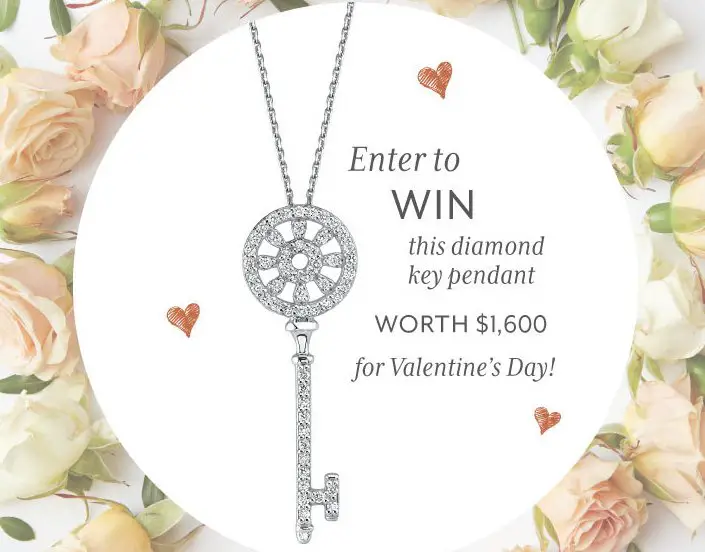 Diamond Key Pendant Sweepstakes