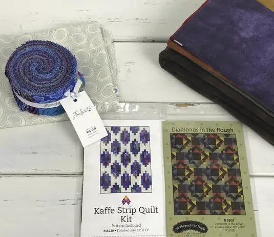 Diamonds in the Rough and Kaffe Strip Quilt Kit Bundle