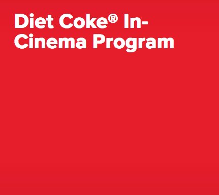 Diet Coke In-Cinema Program Sweepstakes