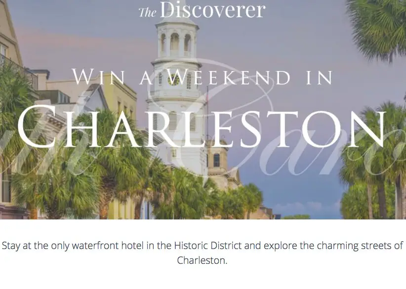 Discover: Charleston Sweepstakes