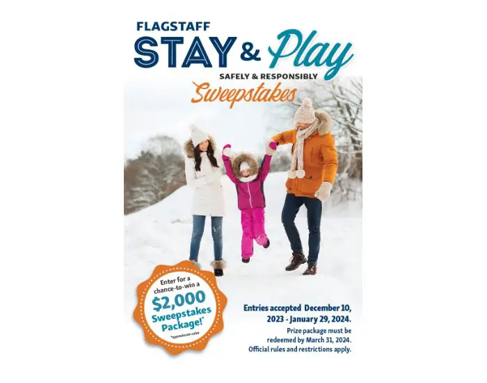 Discover Flagstaff Stay & Play Responsibly Sweepstakes - Win A Getaway For Four At The Sonesta ES Suites With Lift Tickets, Equipment Rental And More