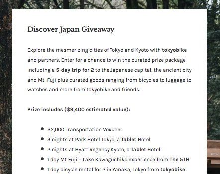 Discover Japan Giveaway