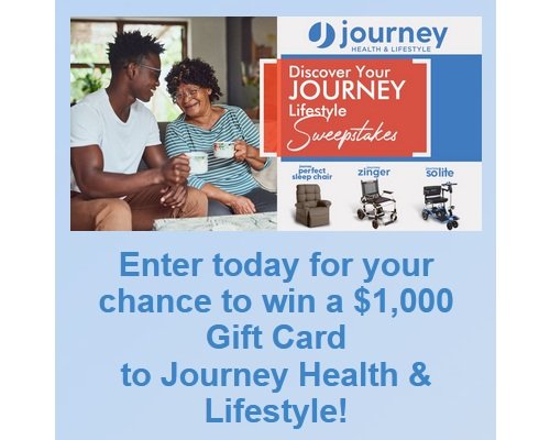 Discover Your Journey Lifestyle Sweepstakes - Win a $1,000 Gift Card