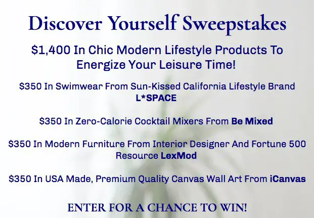 Discover Yourself Sweepstakes