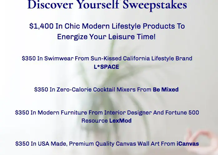 Discover Yourself Sweepstakes