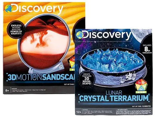 Discovery Lunar Crystal Terrarium and 3D Motion Sandscape Kits Sweepstakes