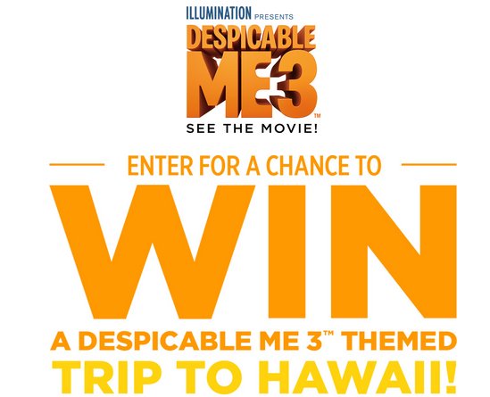 Dispicable Me 3 2017 Sweepstakes