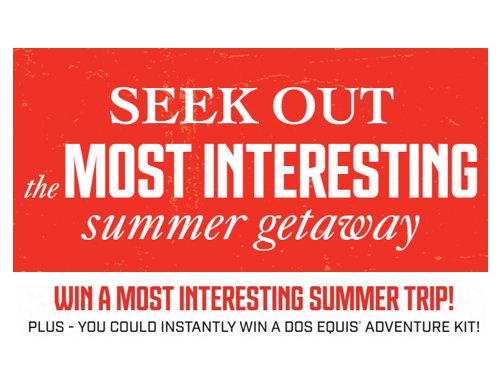Dos Equis Summer Most Interesting Stay Sweepstakes - Win a $2,000 Airbnb Gift Card or a Summer Adventure Kit