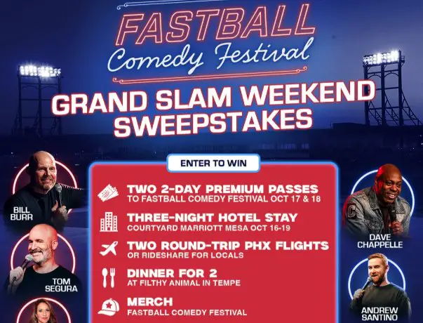 DoStuff Media Fastball Comedy Festival Flyaway - Win a trip for 2 to the Fastball Comedy Festival