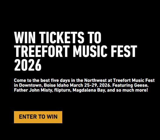 DoStuffMedia Treefort Music Fest Giveaway - Win a trip for 2 to the 2026 Treefort musical festival in Boise