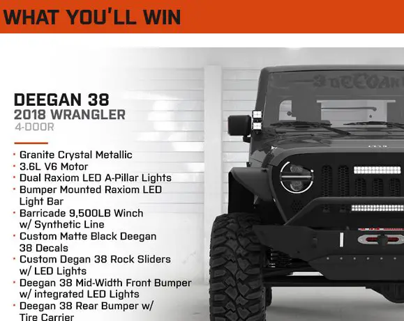 Double 2018 JL Wrangler Giveaway
