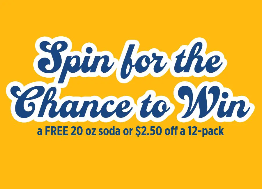 Dr Pepper/Seven Up Sunkist/Squirt Spin The Wheel Game