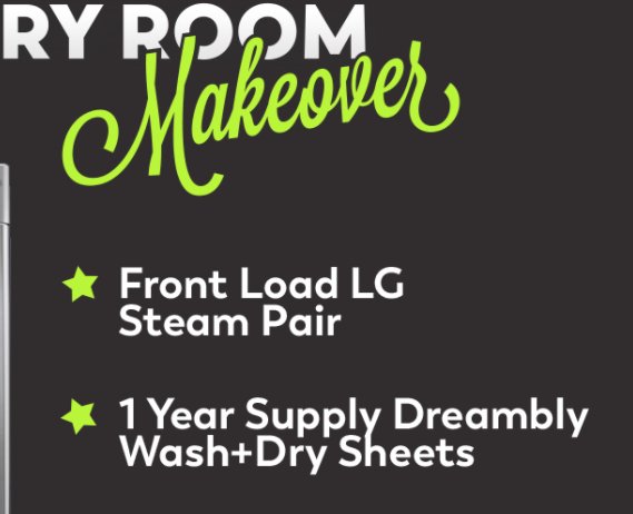 Dreambly Laundry Makeover Sweepstakes