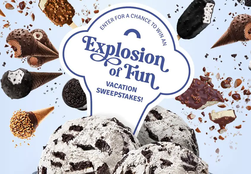 Dreyer's Grand Ice Cream Explosion Of Fun Sweepstakes - Win A Trip For 2 To Either LA or Orlando