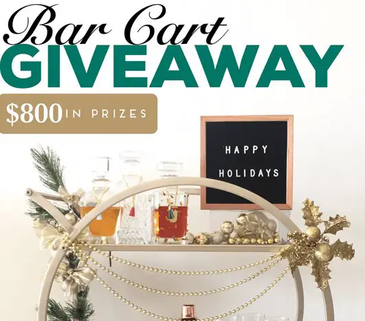 Drink & Be Merry Holiday Bar Cart