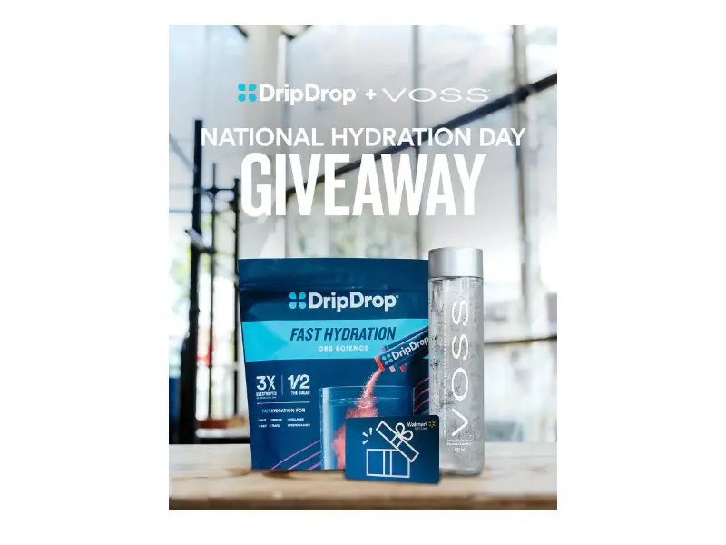 DripDrop X Voss National Hydration Day Giveaway - Win DropDrop & Voss Products