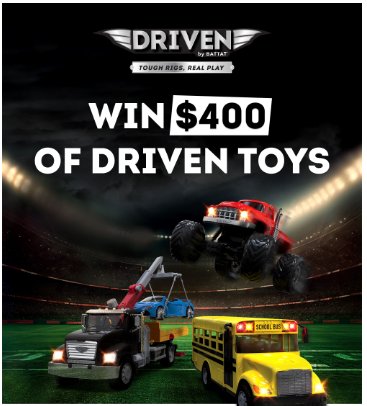 Driven by BATTAT February Sweepstakes – Win A $400 DRIVEN BY BATTAT Prize Pack