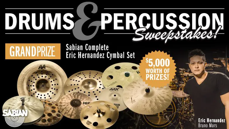 Drum and Percussion Sabian Complete Eric Hernandez Sweepstakes
