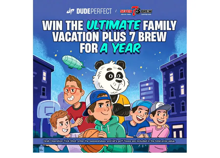 Dude Perfect & 7 Brew Operation Trick Shot Sweepstakes - Win A Trip For Four & More