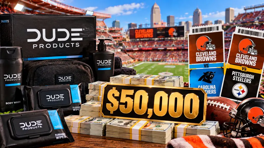 DUDE Products LLC Sweepstakes – Win $50,000 Cash And Cleveland Browns Game Tickets (5 Winners)