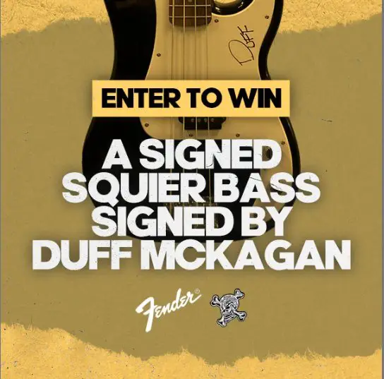 Duff McKagan Bass Giveaway - Win A Fender Squier Sonic Precision Bass Guitar Signed By Duff Mckagan + A Copy Of Duff Mckagan's New Album 'Lighthouse'