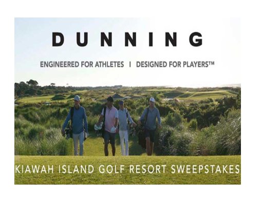 Dunning Golf Kiawah Sweepstakes - Win A Golf Vacation Package For 4 To Kiawah Island