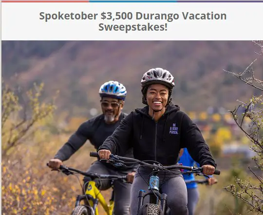 Durango Vacation Spoketober Sweepstakes – Win A $3,500 Dream Cycling Trip For 2 In Durango, Colorado