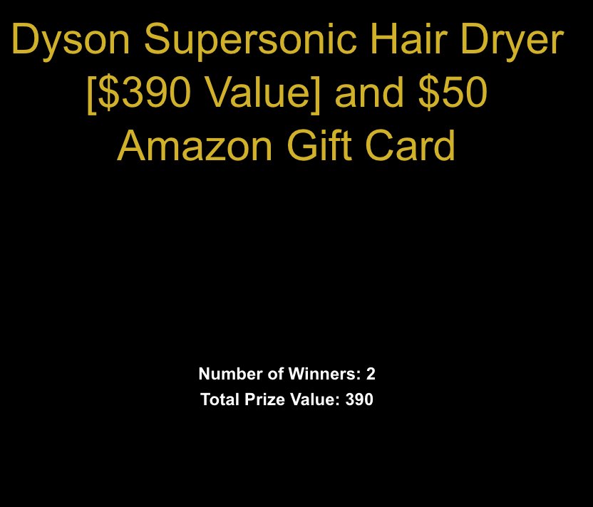 Dyson Supersonic Hair Dryer Giveaway