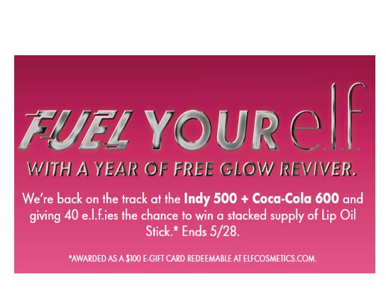 e.l.f. Glow Reviver Oil Stick Giveaway - Win a $100 e.l.f. Cosmetics Gift Card