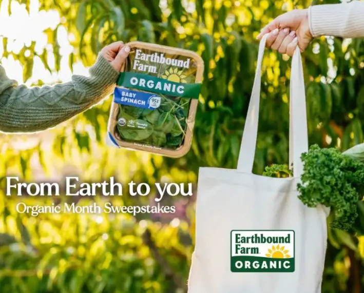 Earthbound Farm’s From Earth to you Sweepstakes - Win a $150 VISA Gift Card, 3 Free Greens Coupons & More