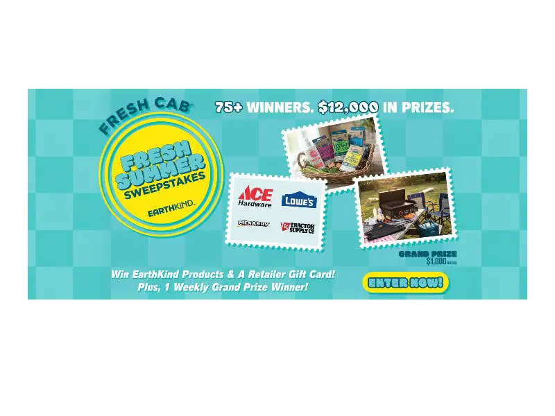 EarthKind Fresh Cab Fresh Summer Sweepstakes - Win Gift Cards, EarthKind Kit & More