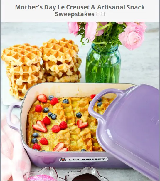 Eastern Standard Provisions  Mother's Day Le Creuset & Artisanal Snack Sweepstakes – Win A Le Creuset Multifunction Roaster