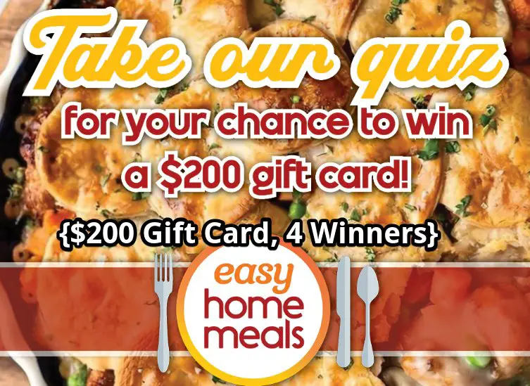 Easy Home Meals Holiday Gift Card Giveaway - Win A $200 Supermarket Gift Card (4 Winners)