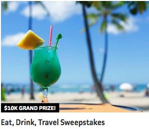 Eat, Drink, Travel Sweepstakes