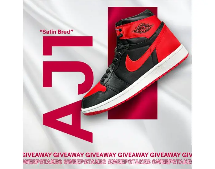 EBay WMNS Sweepstakes - Win A Pair Of Air Jordan 1 Red Satin Sneakers