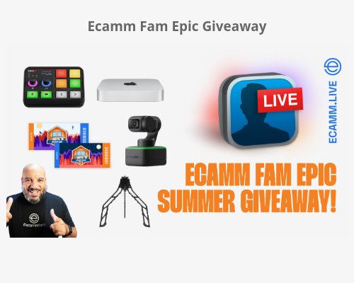 Ecamm Live Fam Epic Giveaway - Win A Mac Mini, Streaming Gadgets And More