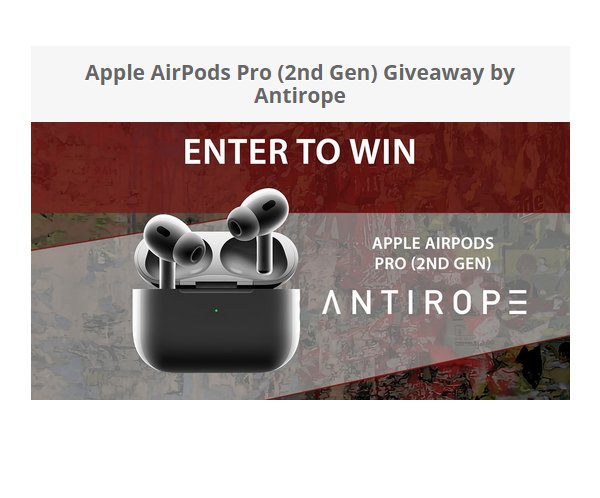 Eclipse Records Antirope – Apple AirPods Pro (2nd Gen) Giveaway - Win A Pair Of Apple Airpods Pro & A T-Shirt