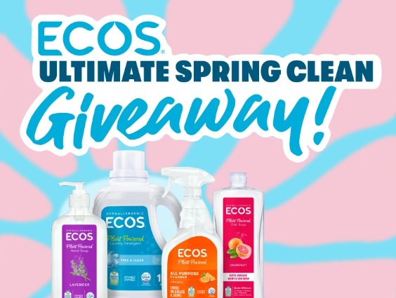 ECOS Ultimate Spring Clean Giveaway - Win a Years’ Worth of Housecleaning Services & More