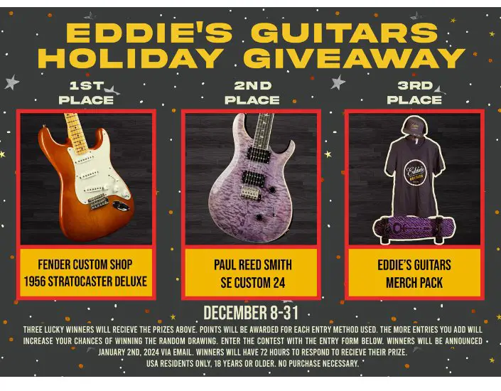 Eddie's Guitars Holiday Giveaway - Win An Electric Guitar And More!