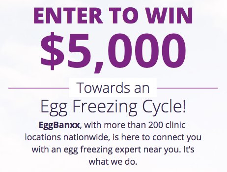 $5,000 Egg Freezing Sweepstakes