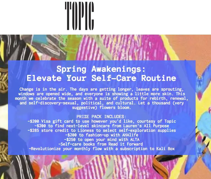 Elevate Your Self-Care Routine Sweepstakes