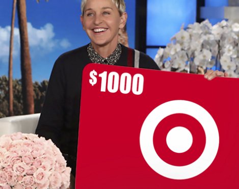 Ellen’s $1,000 Target Gift Card Giveaway