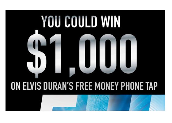 Elvis Duran 5 GUM Free Money Phone Tap Sweepstakes - Win a $1,000 Cash Gift Card