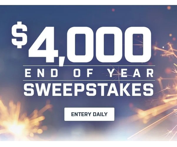 End of Year Sweepstakes - Win a $4,000 Gift Card