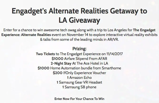 Engadget Tech All The Way To LA Giveaway