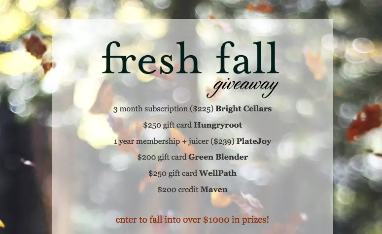 Enter to Fall into Over $1000 in Prizes!