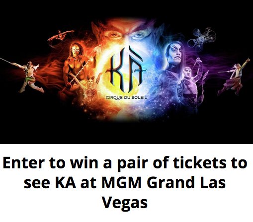 Enter to Win a Pair of Tickets to see KA at MGM Grand