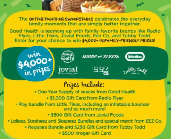Envision Better Together Sweepstakes -  Win Big with Family, Food, and Fun