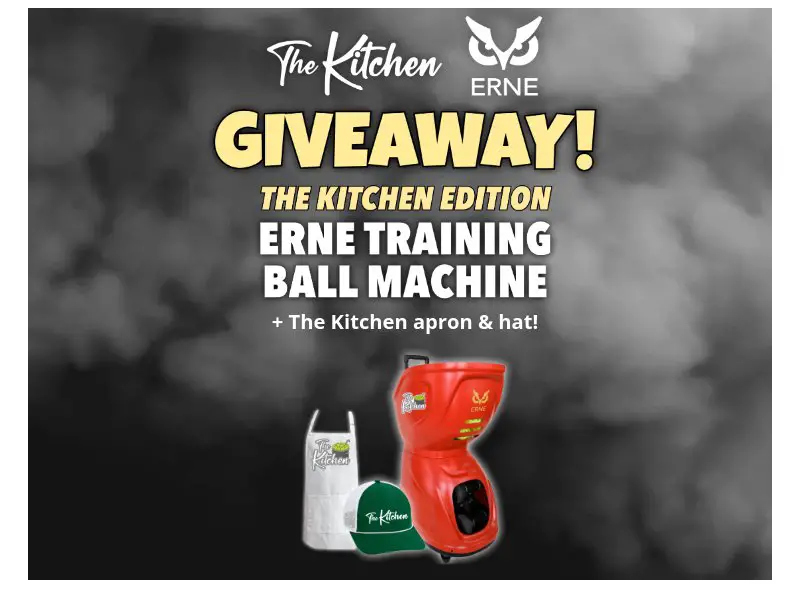 ERNE X The Kitchen Giveaway - Win A Training Ball Machine, A Hat & An Apron