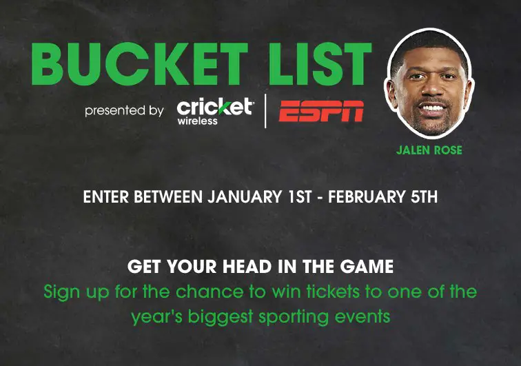 ESPN's Bucket List 2017 Sweepstakes